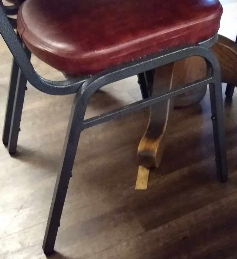 Wooden shims don't look great at restaurants