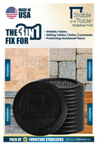 Stable the Table: 12 Pack Black Round