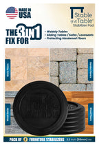 Stable the Table: 6 Pack Black Round