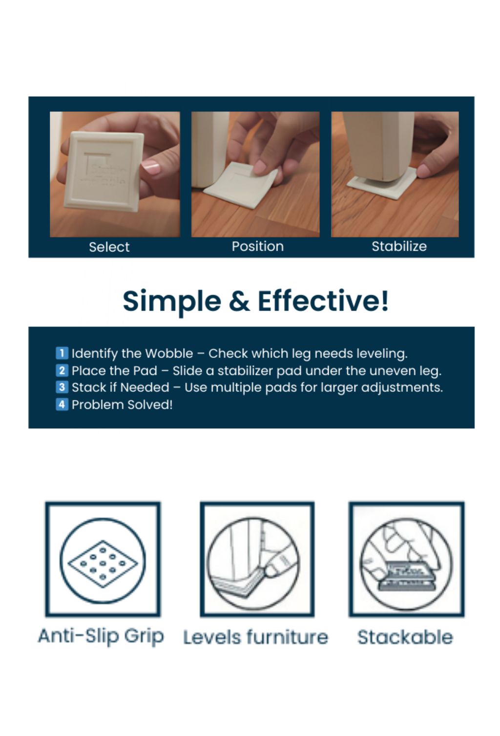 Stable the Table: 6 Pack Walnut Round